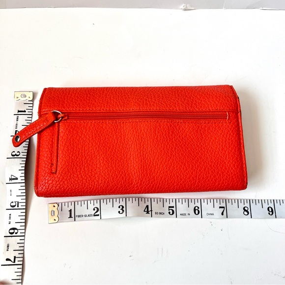 NAUTICA ID Safe Snap Closure Coral/Orange Wallet - Picture 4 of 17